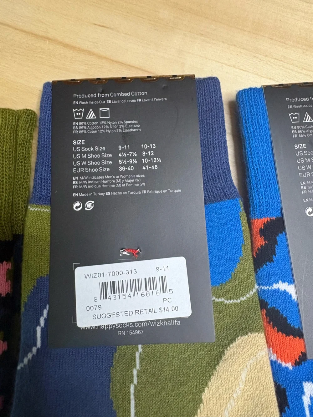 Happy Socks x Wiz Khalifa collaboration socks. limited edition collection, NWT,